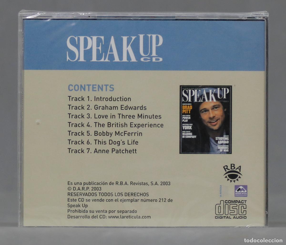 CDs de m&uacute;sica: CD. SPEAK UP. BRAD PITT. PRECINTADO - Foto 2