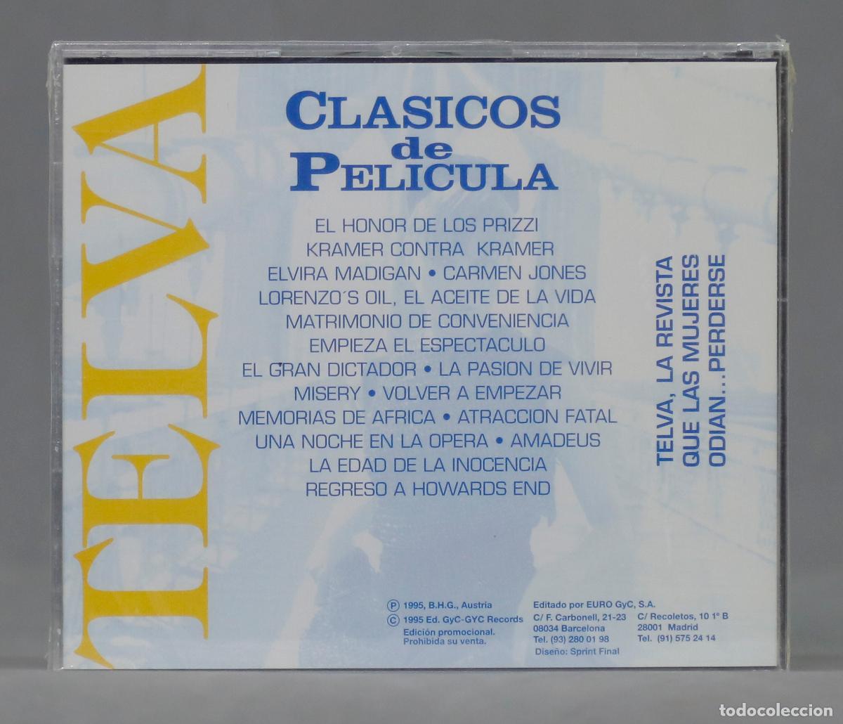 CDs de m&uacute;sica: CD. TELVA. CLASICOS DE PELICULA. PRECINTADO - Foto 2
