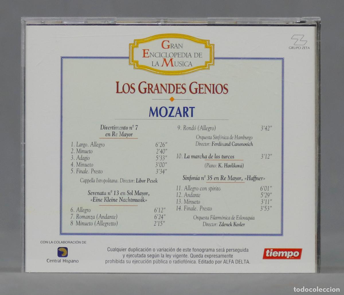 CDs de m&uacute;sica: CD. LOS GRANDES GENIOS. MOZART. 7 - Foto 2