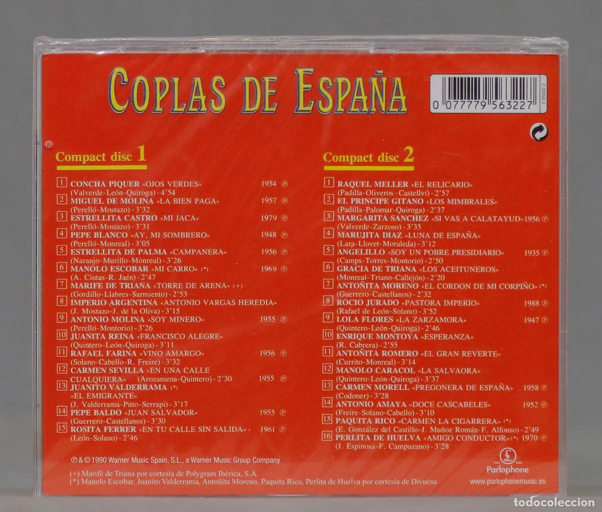 CDs de m&uacute;sica: 2 CD. Coplas De Espa&ntilde;a. PRECINTADO - Foto 2