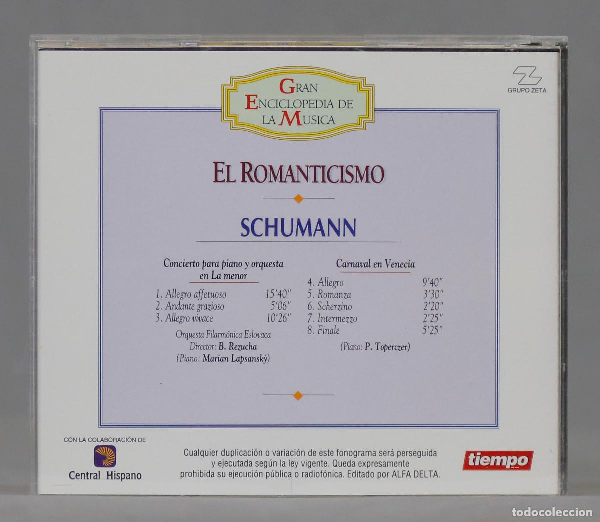 CDs de m&uacute;sica: CD. EL ROMANTICISMO. SCHUMANN - Foto 2