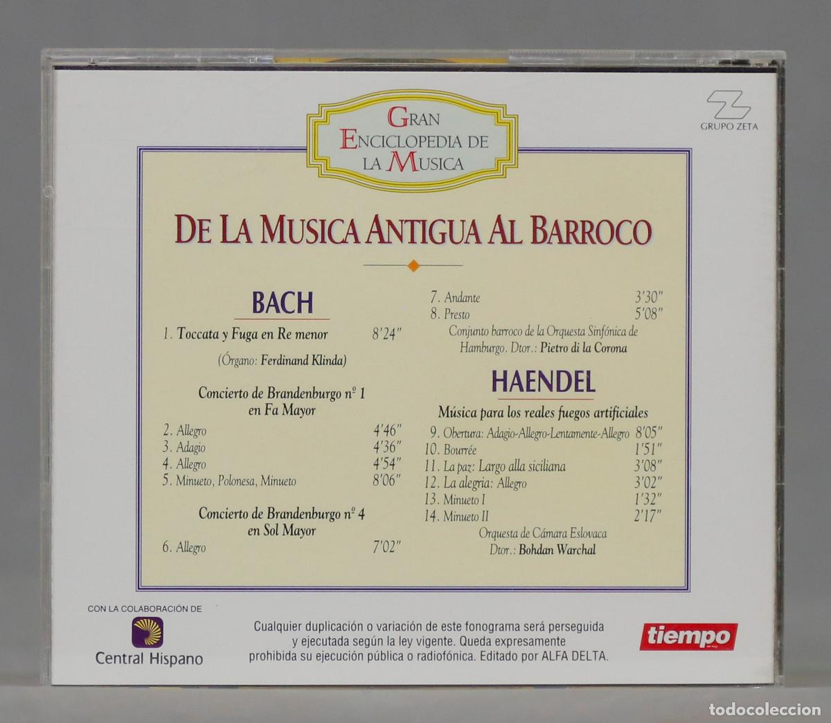 CDs de m&uacute;sica: CD. DE LA MUSICA ANTIGUA AL BARROCO - Foto 2
