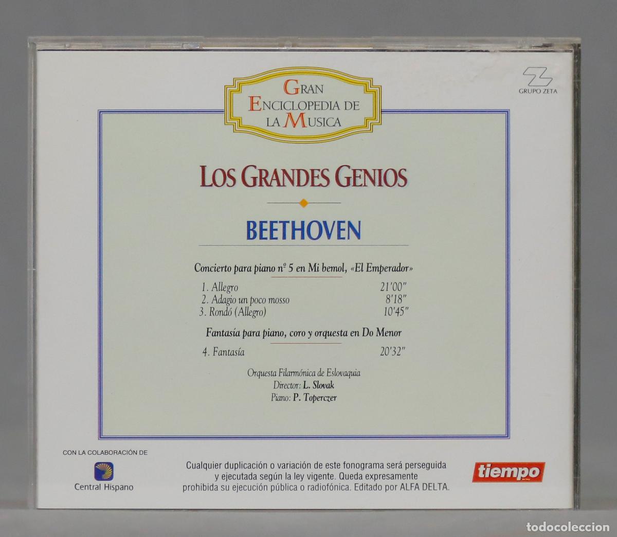 CDs de m&uacute;sica: CD. LOS GRANDES GENIOS. BEETHOVEN - Foto 2