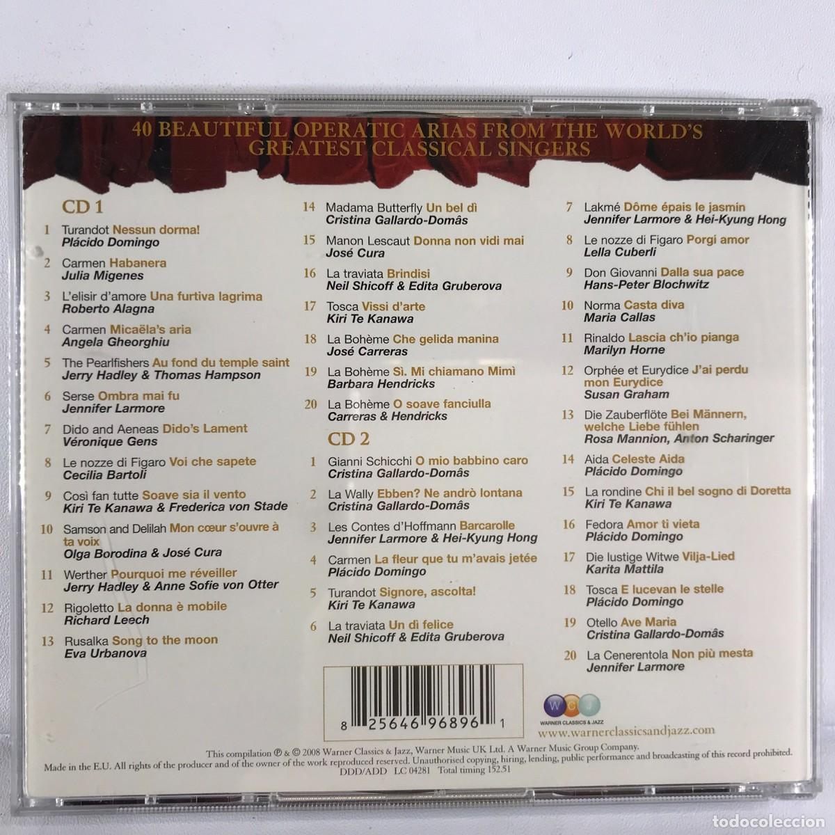CDs de m&uacute;sica: Various ● 40 Most Beautiful Arias ● 2 x CD, Compilation - Foto 4