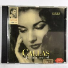 CDs de Música: MARIA CALLAS ● MY FIRST RECORDS ● CD, ALBUM, COMPILATION, LIMITED EDITION, NUMBERED. Lote 381739214