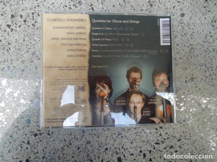 CDs de m&uacute;sica: CUATERTO EMISPHERIO -CD - QUATETS FOR OBOE & STRINGS - Foto 2