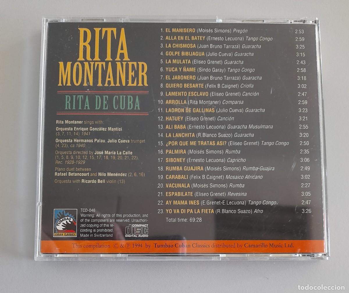 CDs de m&uacute;sica: RITA MONTANER, RITA DE CUBA - CD - Foto 2