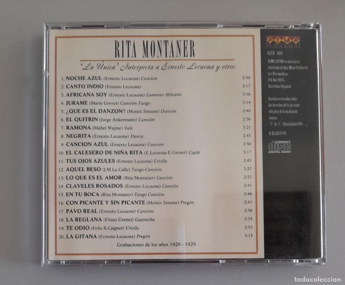 CDs de m&uacute;sica: RITA MONTANER, LA UNICA - CD - Foto 2