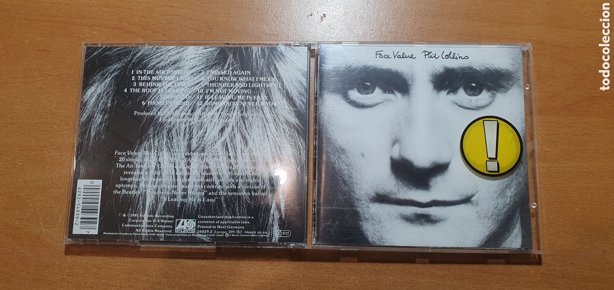 CDs de m&uacute;sica: CD Phil Collins Face value - Foto 1