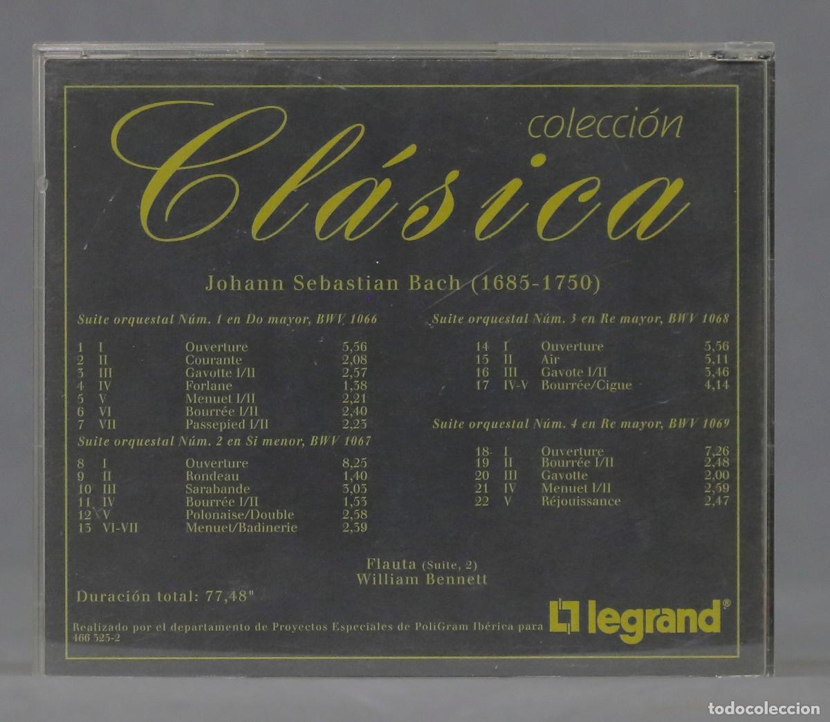 CDs de m&uacute;sica: CD. BACH. BENNETT. FLAUTA SUITE, 2 - Foto 2