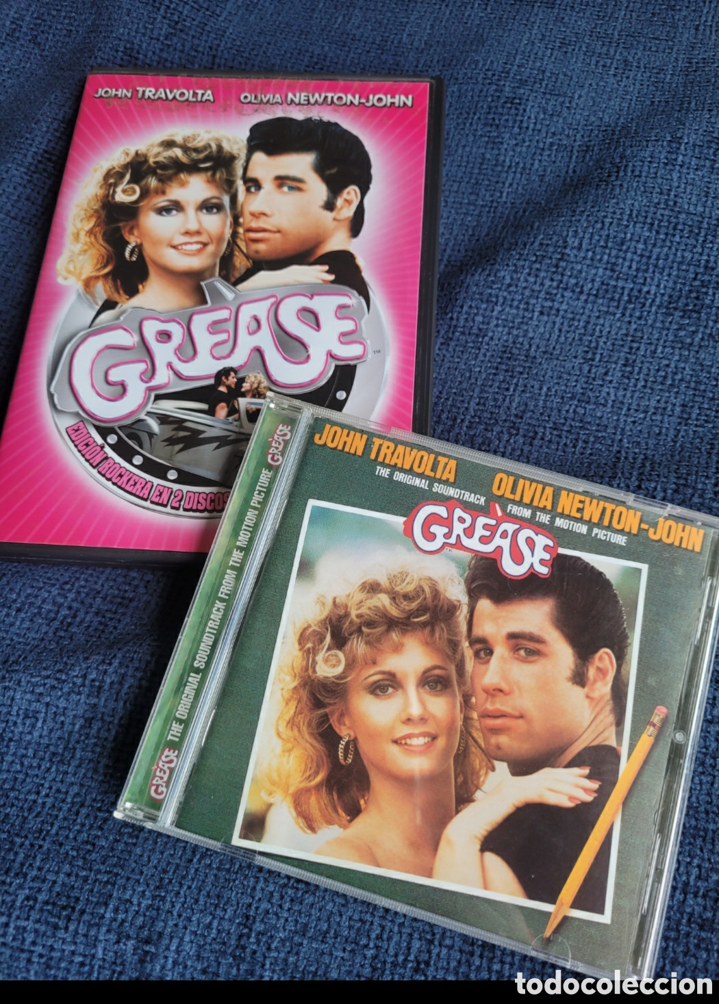 CDs de m&uacute;sica: Pack Grease. BSO cd + 2 dvd film. - Foto 1