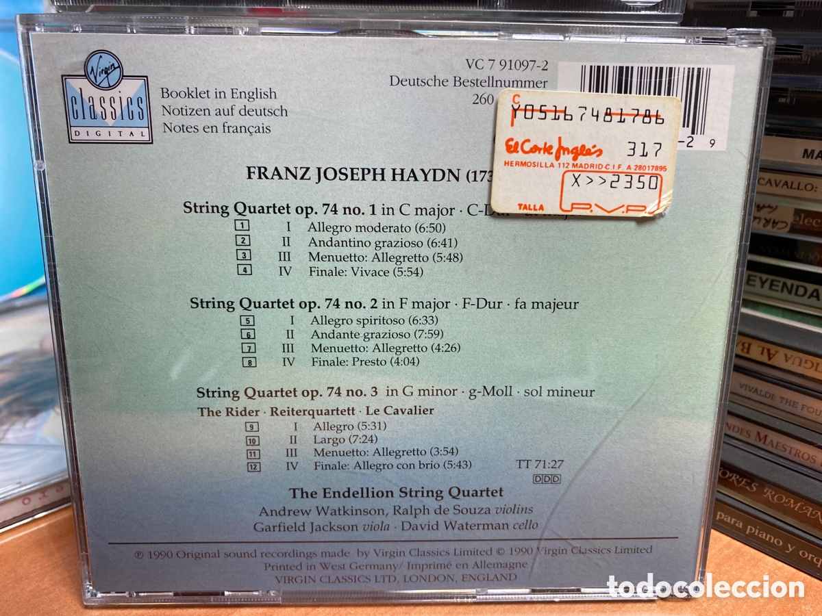 CDs de m&uacute;sica: Haydn - Endellion String Quartet - String Quartets Op. 7 (CD) - Foto 2