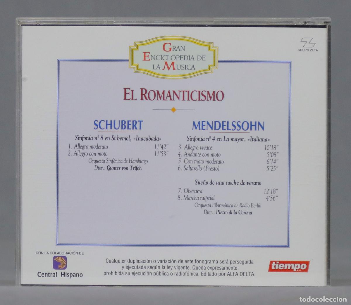 CDs de m&uacute;sica: CD. EL ROMANTICISMO. SCHUBERT. MENDELSSOHN - Foto 2