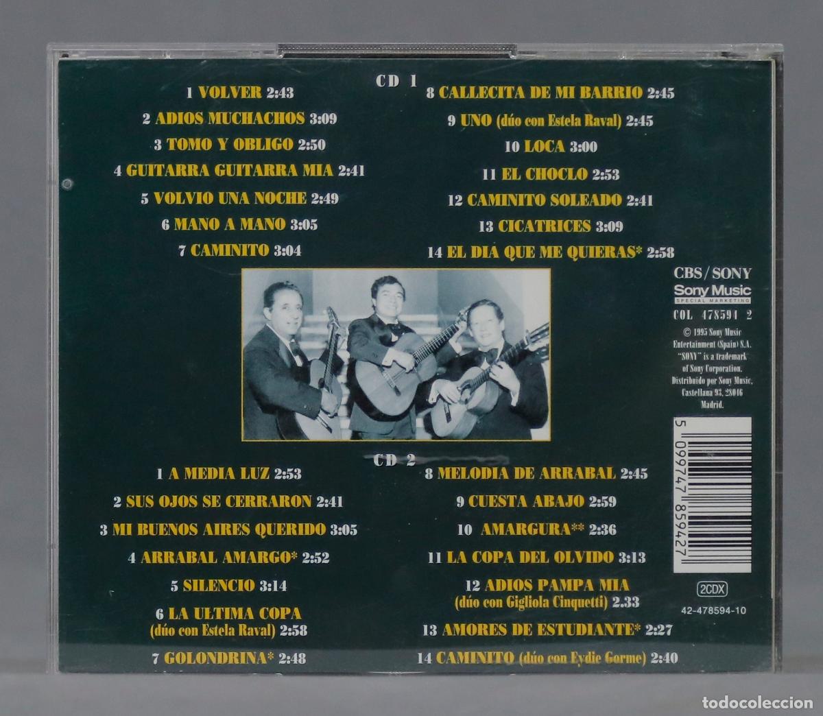 CDs de m&uacute;sica: 2 CD. LOS PANCHOS -CANTAN A GARDEL - Foto 2