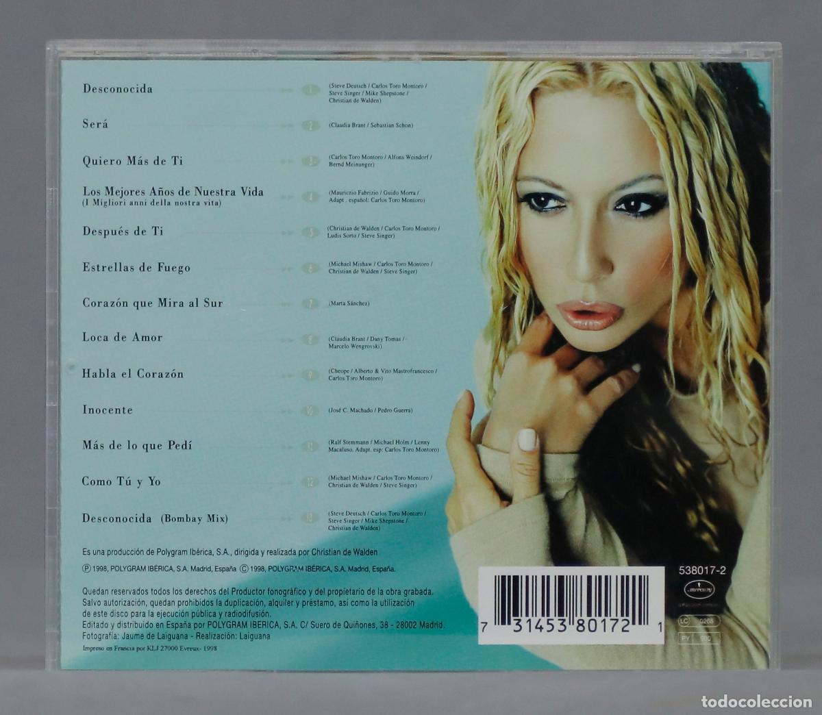 CDs de m&uacute;sica: CD. Marta S&aacute;nchez &ndash; Desconocida - Foto 2