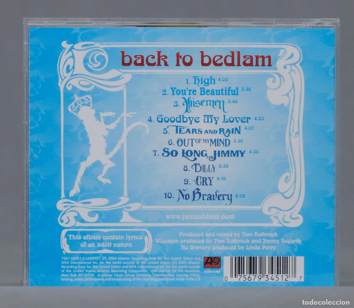 CDs de m&uacute;sica: CD. James Blunt &ndash; Back To Bedlam - Foto 2