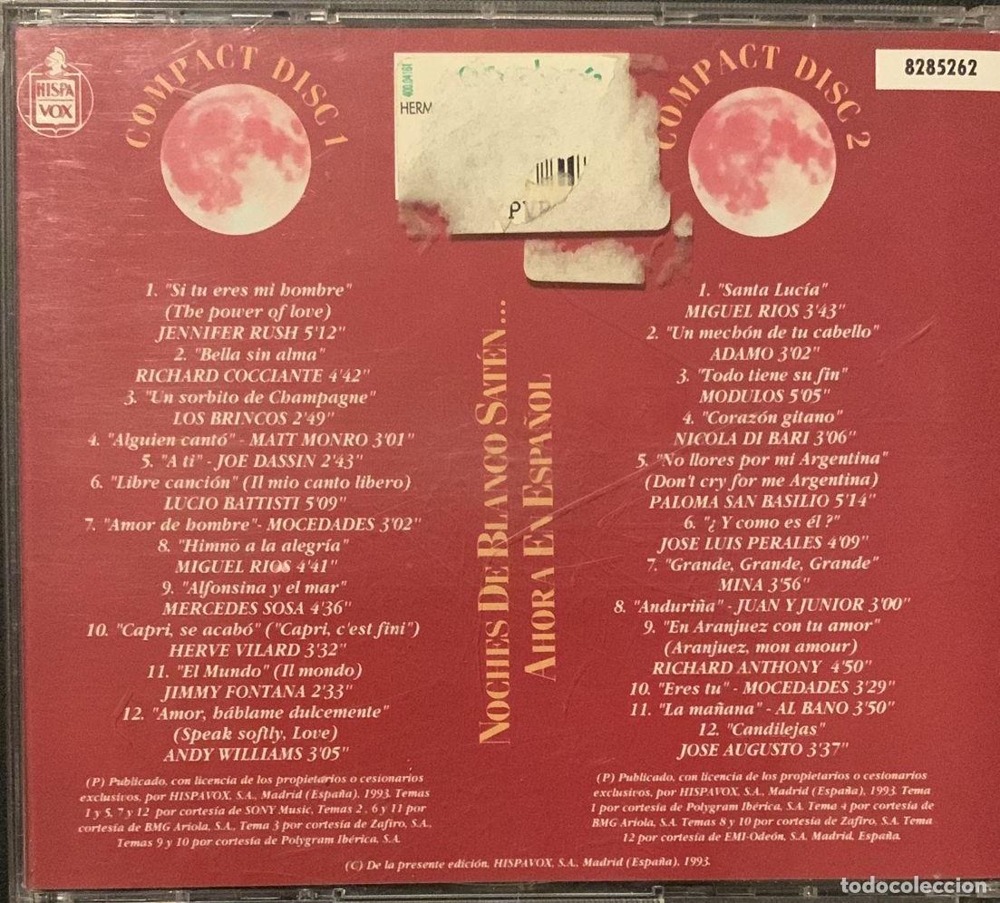 CDs de m&uacute;sica: NOCHES DE BLANCO SAT&Eacute;N - Foto 2