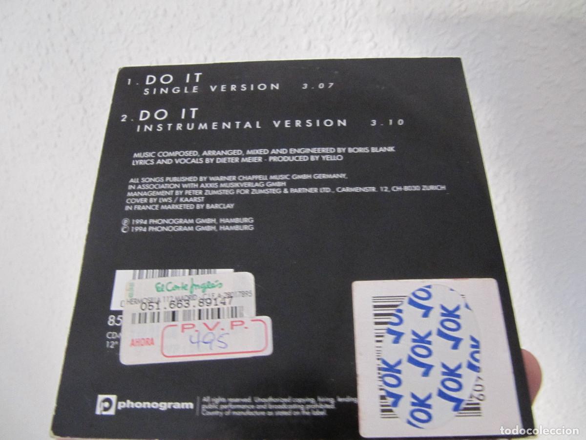 CDs de m&uacute;sica: Yello &lrm;&ndash; Do It cd carton 2 temas - Foto 2