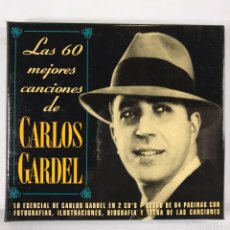 CDs de Música: CARLOS GARDEL ● LAS 60 MEJORES CANCIONES ● 2 X CD, COMPILATION, REISSUE. Lote 382264534