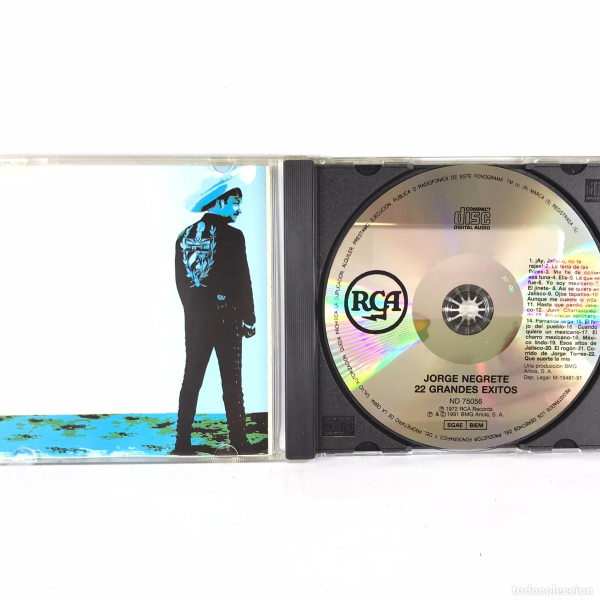 CDs de m&uacute;sica: Jorge Negrete ● 22 Grandes &Eacute;xitos ● CD, Compilation - Foto 2