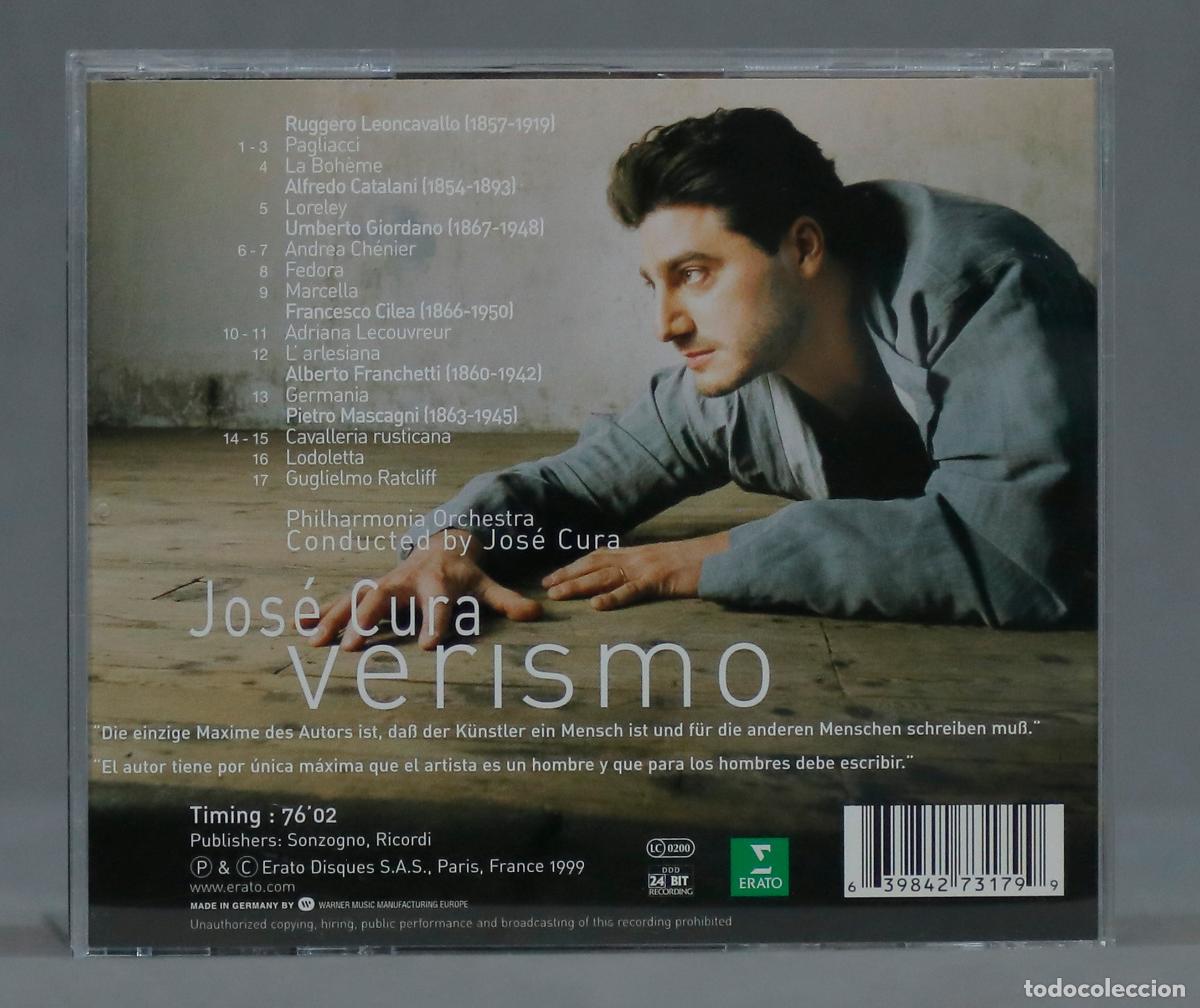CDs de m&uacute;sica: CD. Jos&eacute; cura. verismo - Foto 2