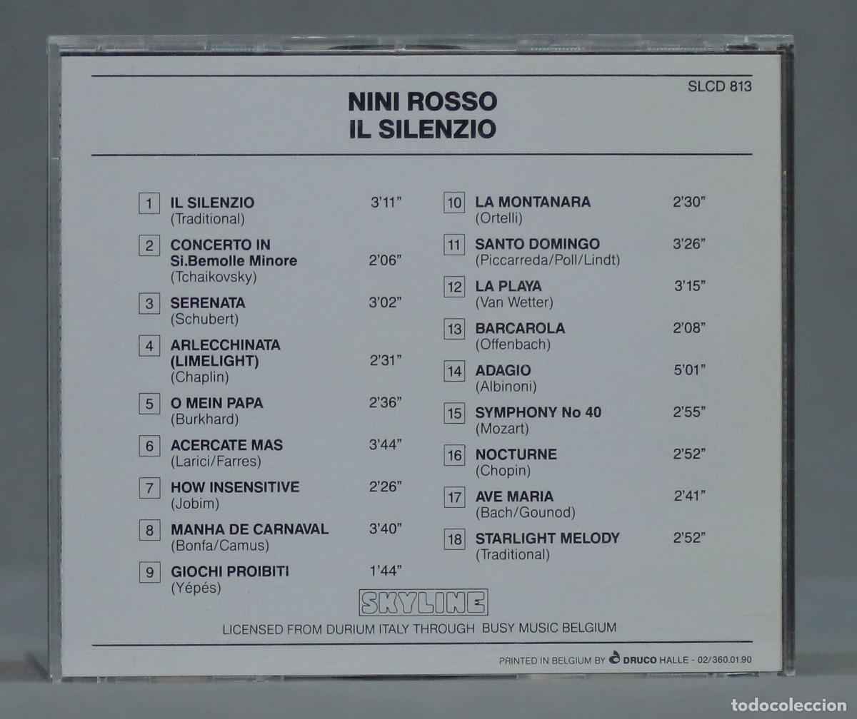 CDs de m&uacute;sica: CD. NINI ROSSO. IL SILENZIO - Foto 2