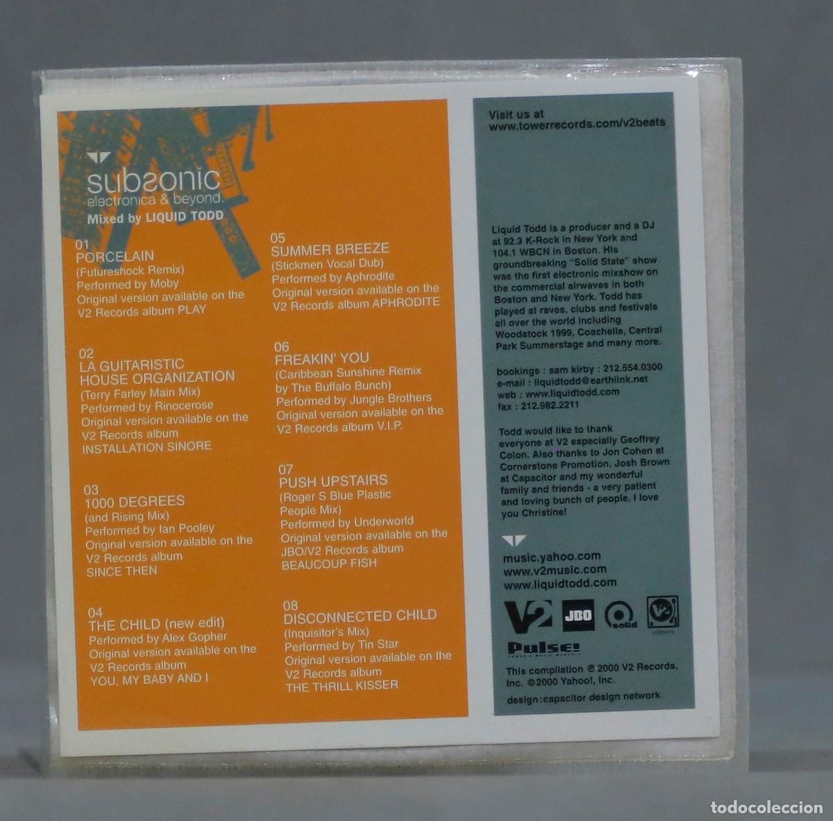 CDs de m&uacute;sica: CD. SUBSONIC. ELECTRONICA & BEYOND - Foto 2