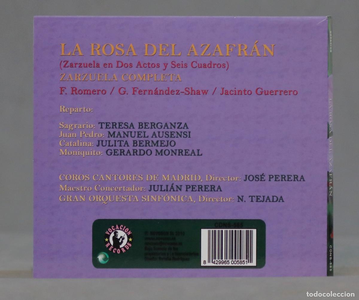 CDs de m&uacute;sica: CD. LA ROSA DEL AZAFRAN. TEJADA - Foto 2