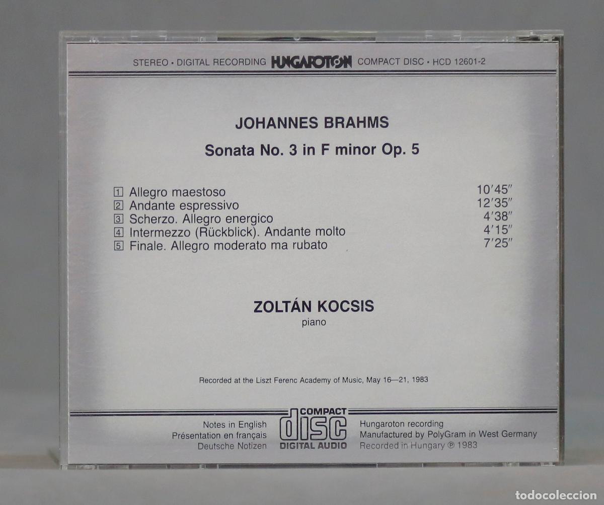 CDs de m&uacute;sica: CD.BRAHMS. SONATA N 3. KOCSIS - Foto 2