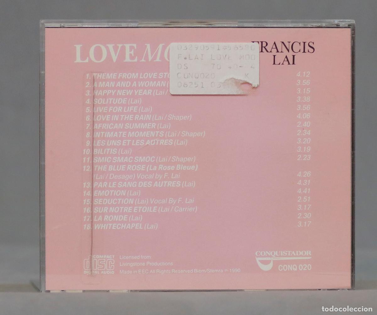 CDs de m&uacute;sica: CD. Francis Lai - Love moods - Foto 2