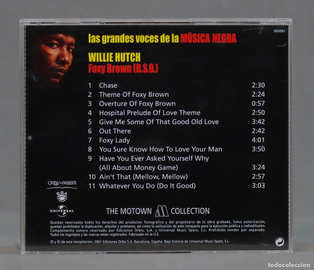 CDs de m&uacute;sica: CD. WILLIE HUTCH. FOXY BROWN. BSO - Foto 2
