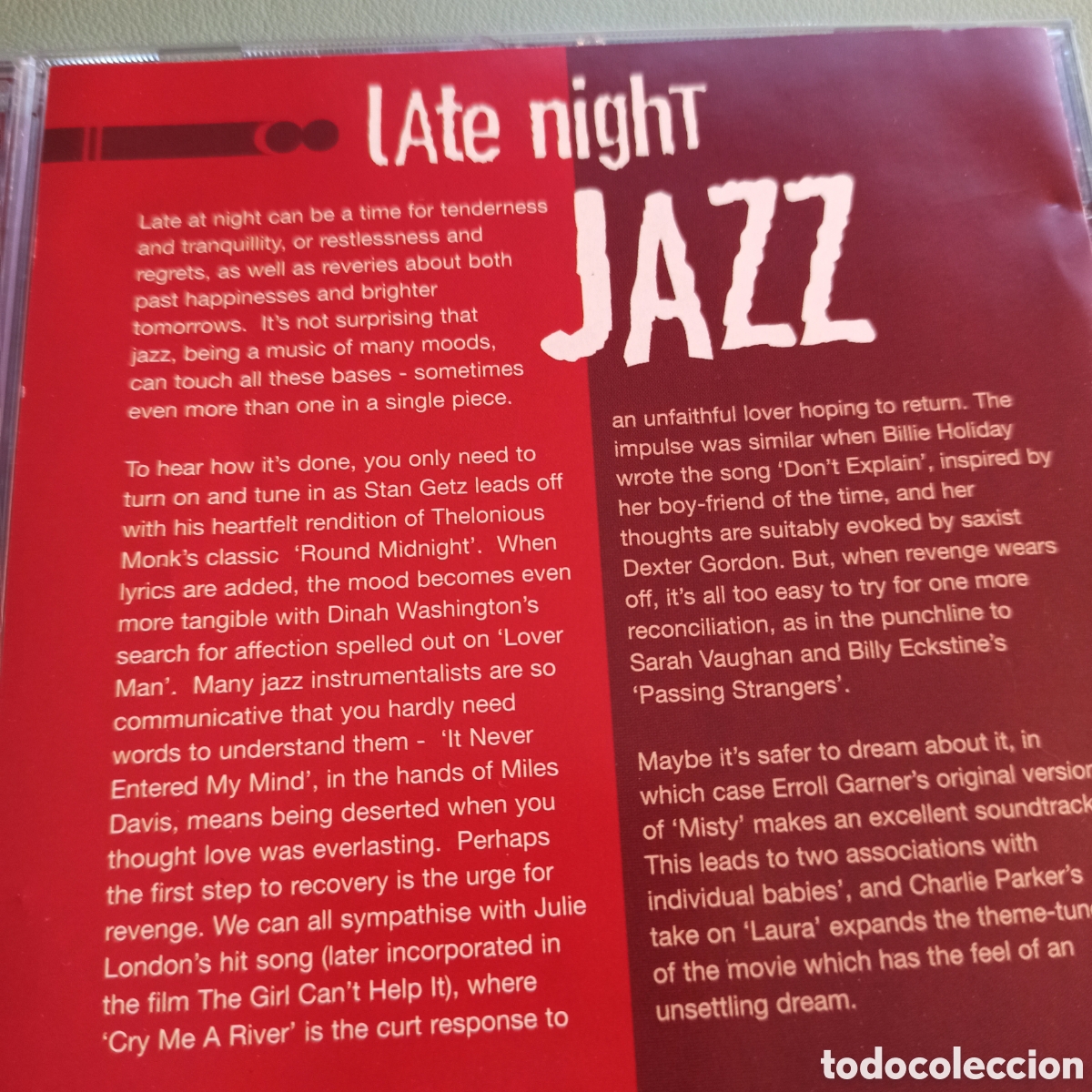 CDs de m&uacute;sica: Late Night Jazz - Foto 1