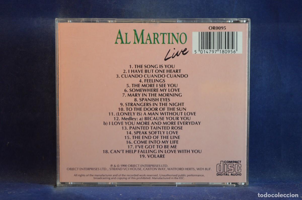 CDs de m&uacute;sica: AL MARTINO - AL MARTINO LIVE - CD - Foto 2