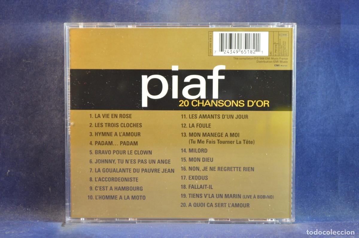 CDs de m&uacute;sica: EDITH PIAF - 20 CHANSONS DOR - CD - Foto 2