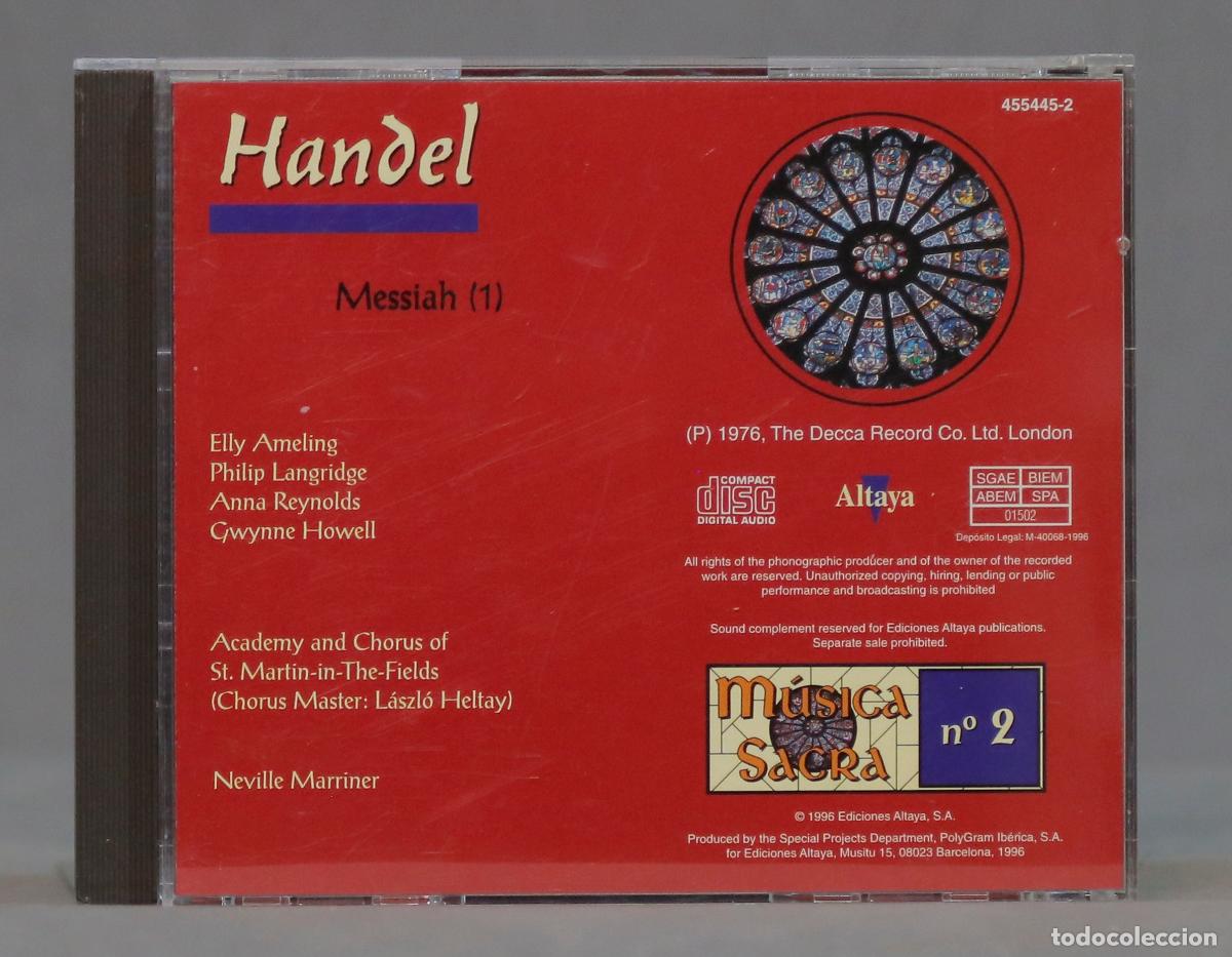 CDs de m&uacute;sica: 2 CD. EL MESIAS. HANDEL - Foto 2