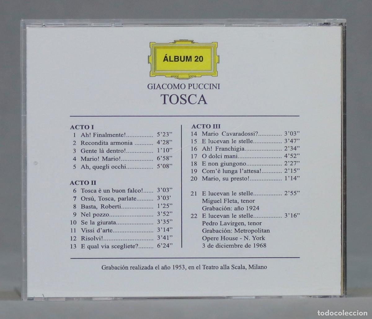 CDs de m&uacute;sica: CD. TOSCA. PUCCINI - Foto 2
