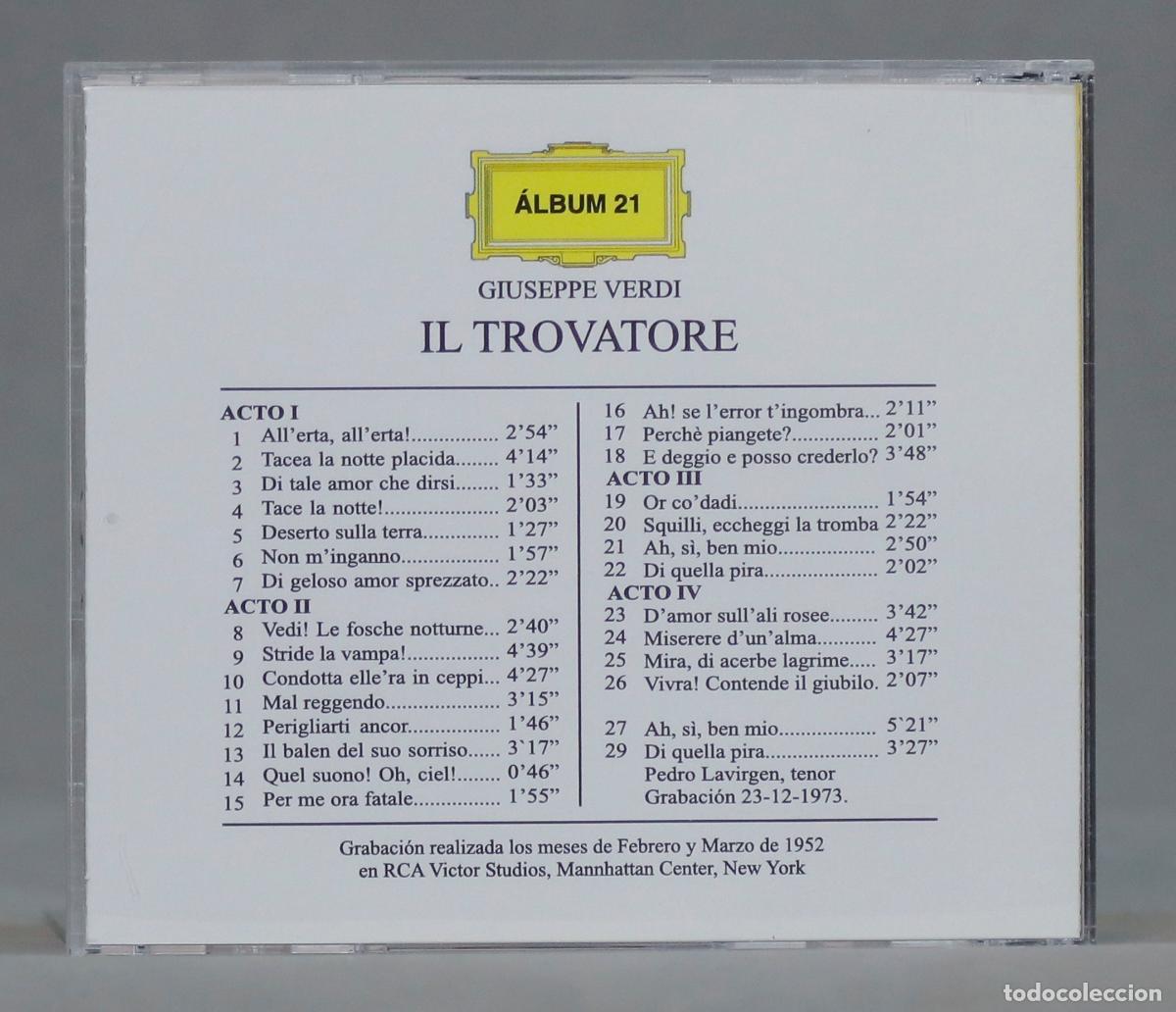CDs de m&uacute;sica: CD. IL TROVATORE. VERDI - Foto 2