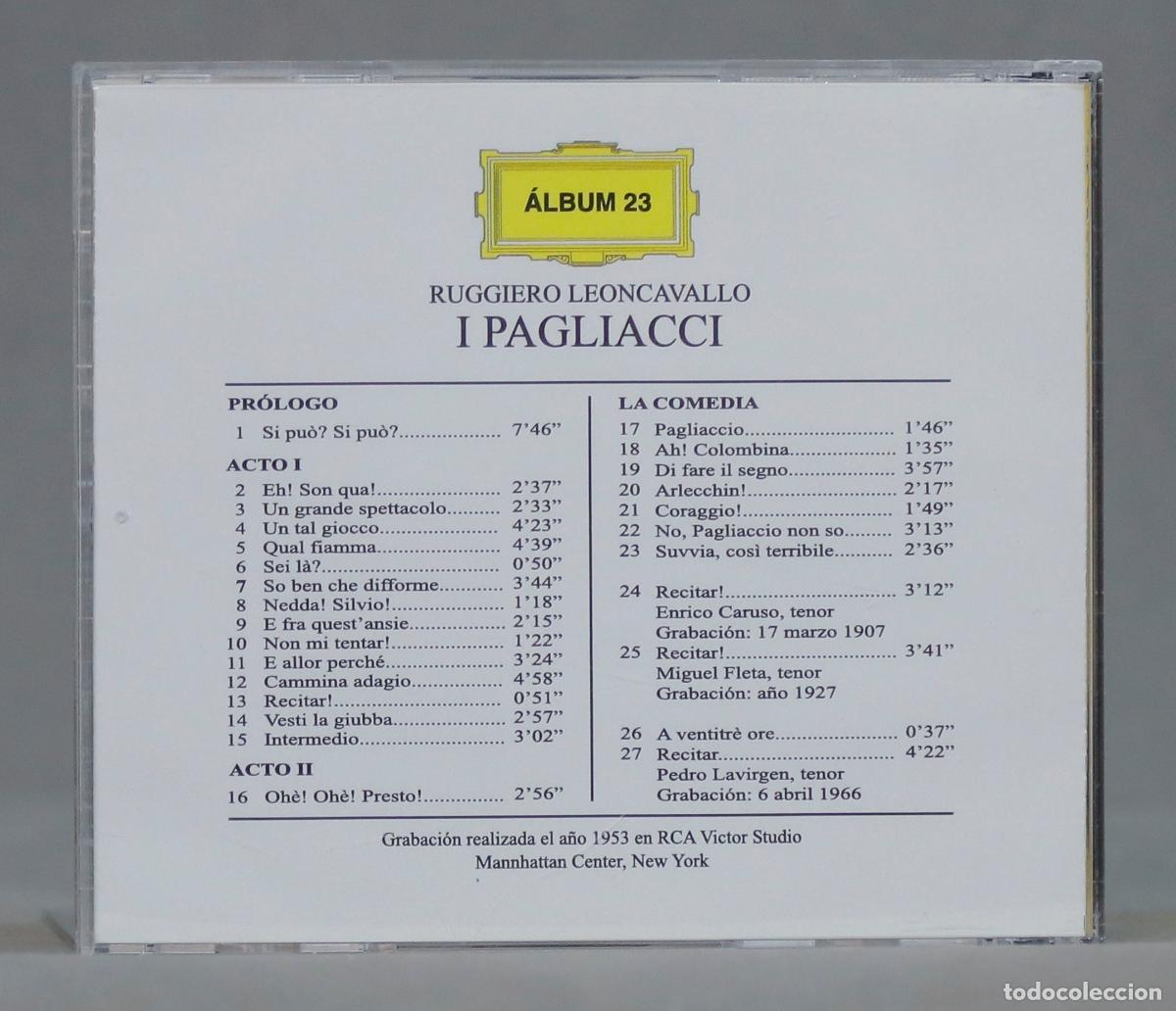 CDs de m&uacute;sica: CD. I PAGLIACCI. LEONCAVALLO - Foto 2