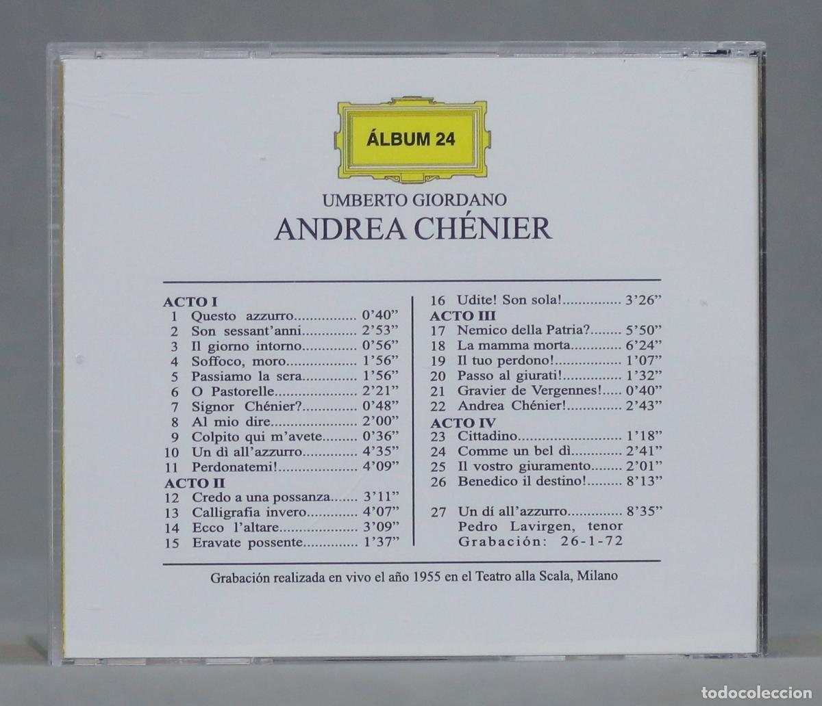 CDs de m&uacute;sica: CD. ANDREA CHENIER. GIORDANO - Foto 2