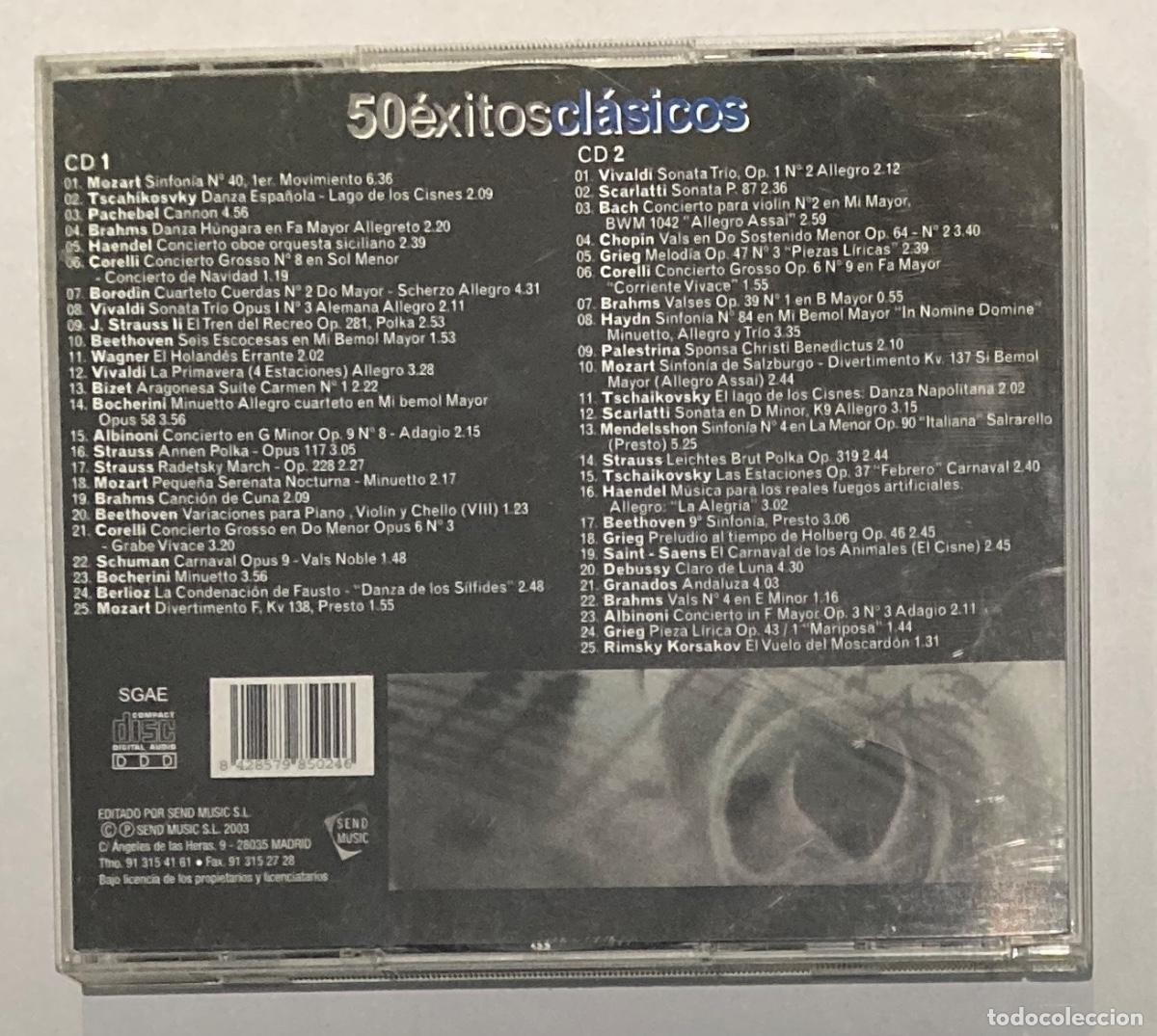 CDs de m&uacute;sica: 2 CD&rsquo;S. 50 EXITOS CLASICOS (0289CD) - Foto 2