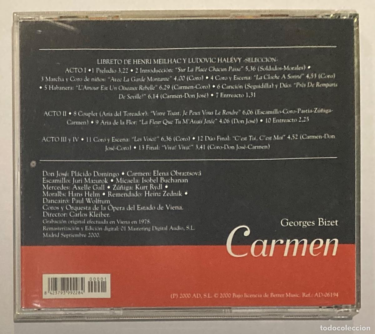 CDs de m&uacute;sica: CARMEN . HOMENAJE A LA OPERA (0313CD) - Foto 2
