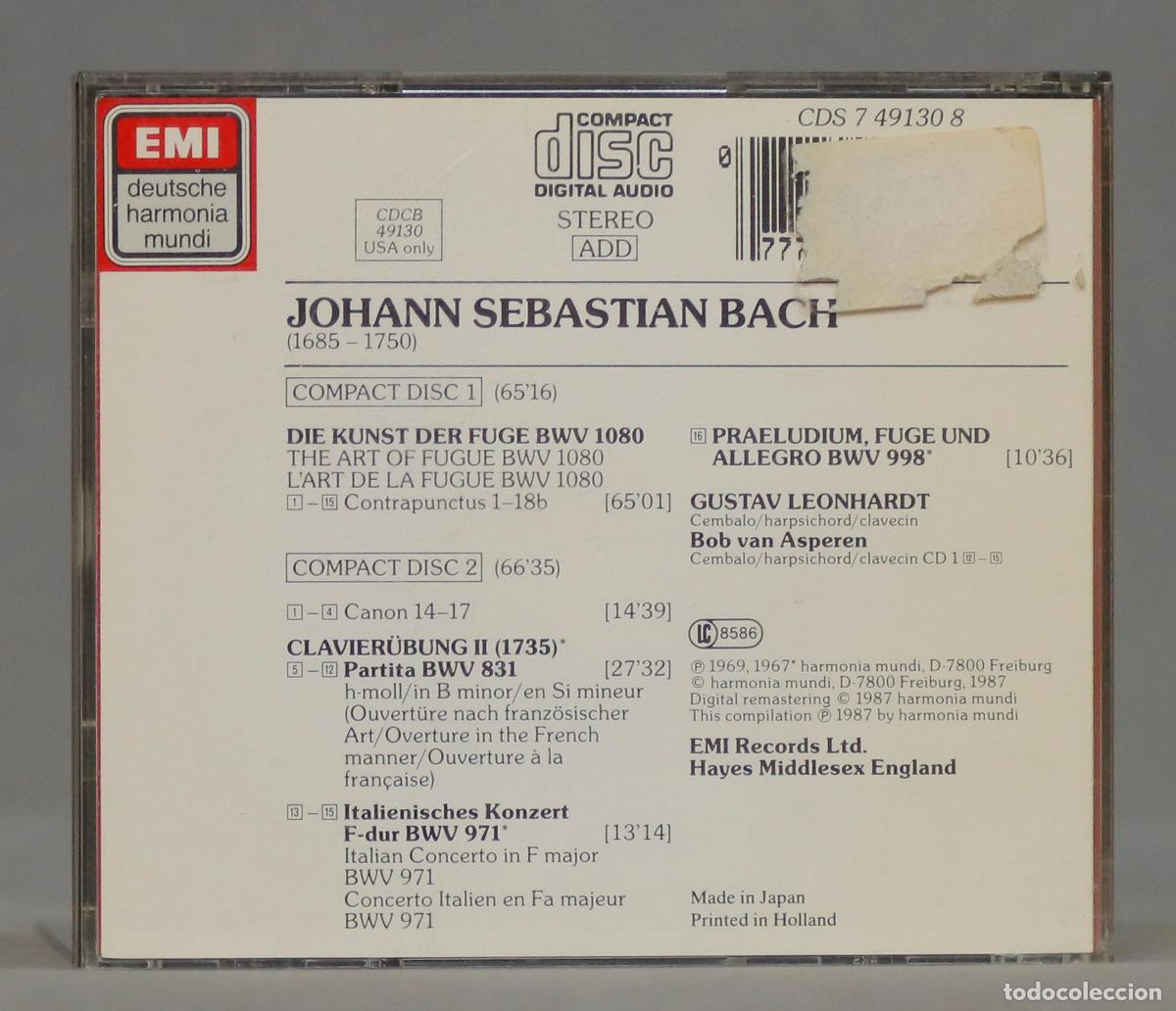 CDs de m&uacute;sica: 2 CD. Clavier&uuml;bung II. Bach, Gustav Leonhardt - Foto 2