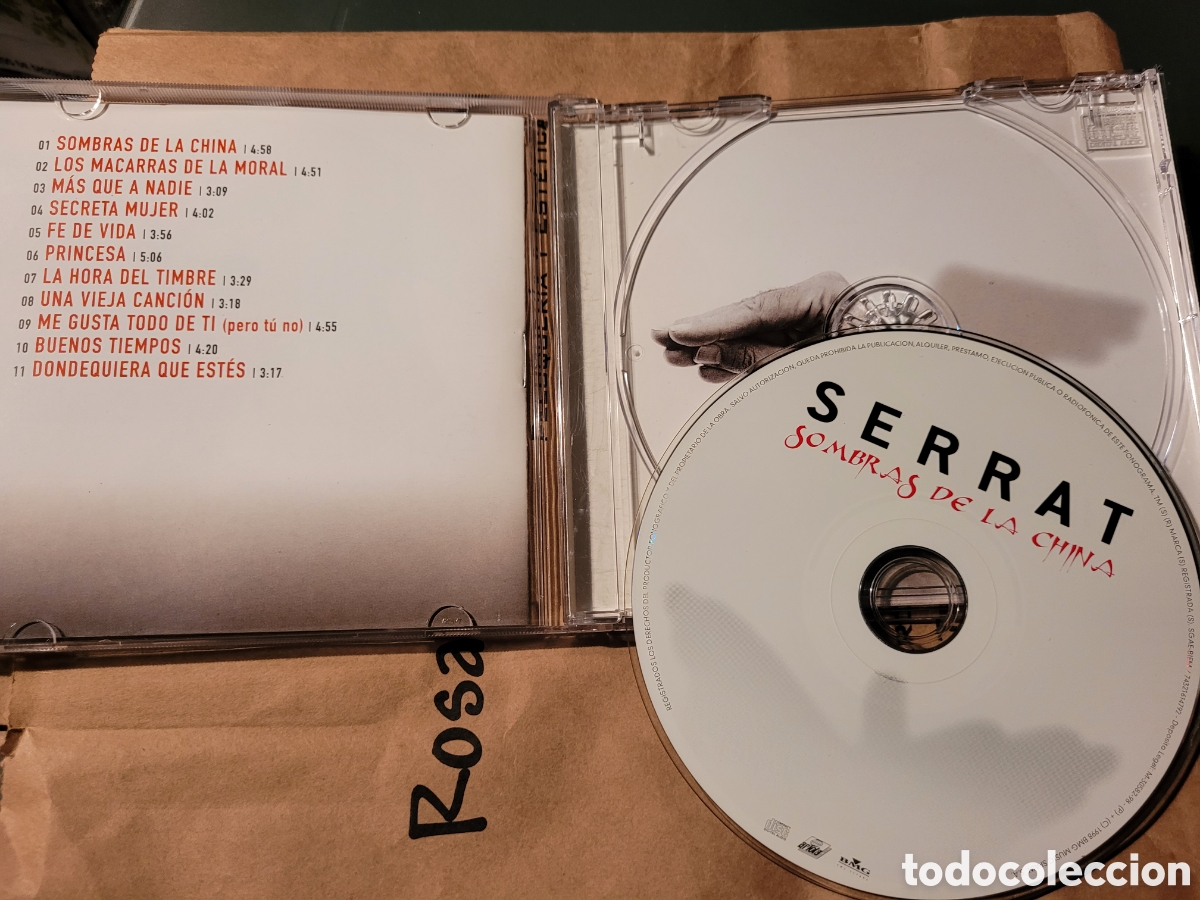 CDs de m&uacute;sica: Serrat Sombras de la china cd - Foto 3