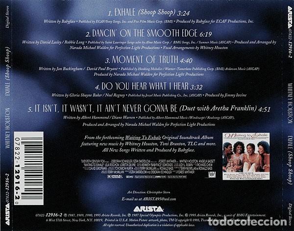CDs de m&uacute;sica: Whitney Houston &ndash; Exhale (Shoop Shoop) - Foto 2