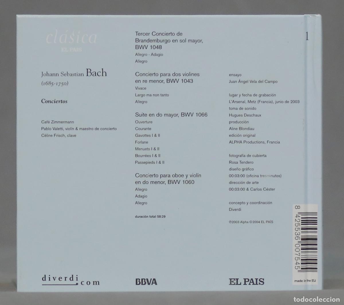 CDs de m&uacute;sica: CD. BACH. CONCIERTOS - Foto 2