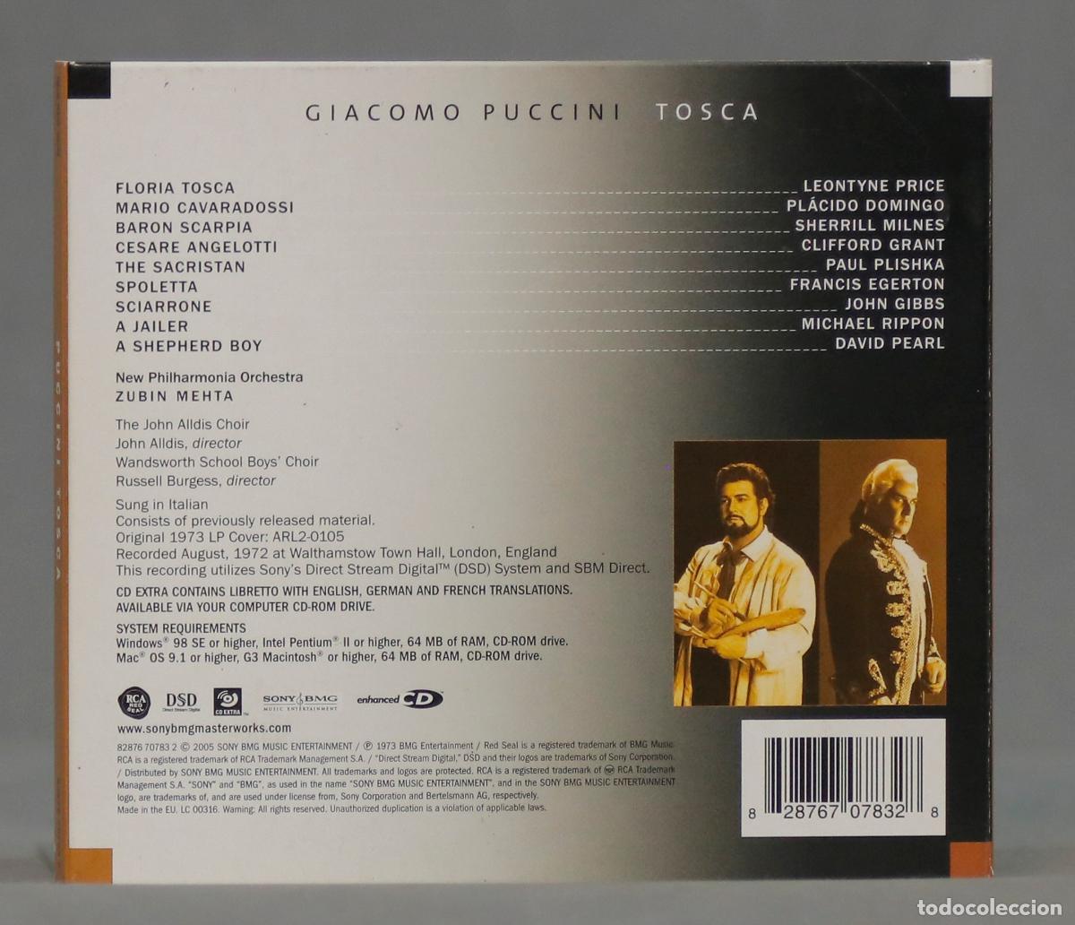 CDs de m&uacute;sica: 2 CD. Tosca. PUCCINI. MEHTA - Foto 2