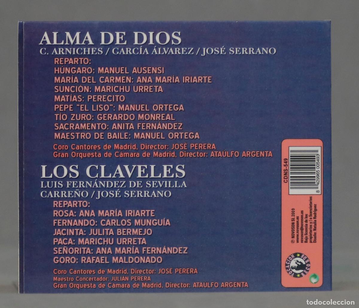 CDs de m&uacute;sica: CD. ALMA DE DIOS. LOS CLAVELES. ARGENTA - Foto 2