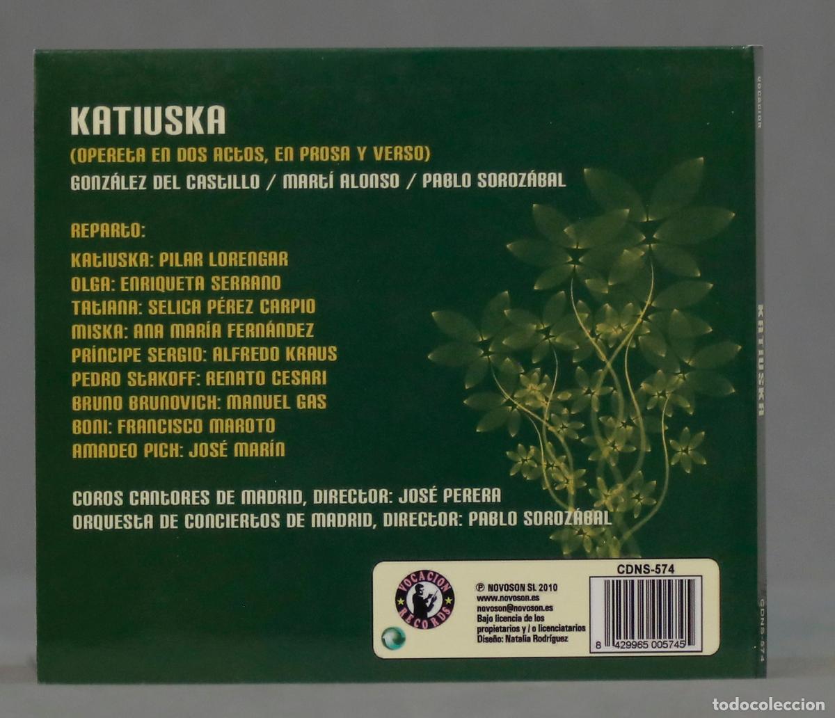 CDs de m&uacute;sica: CD. KATIUSKA. SOROZABAL - Foto 2