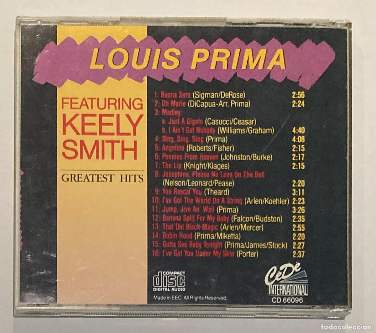 CDs de m&uacute;sica: LOUIS PRIMA. FEATURING KEELY SMITH. GREATEST HITS (0303CD) - Foto 2