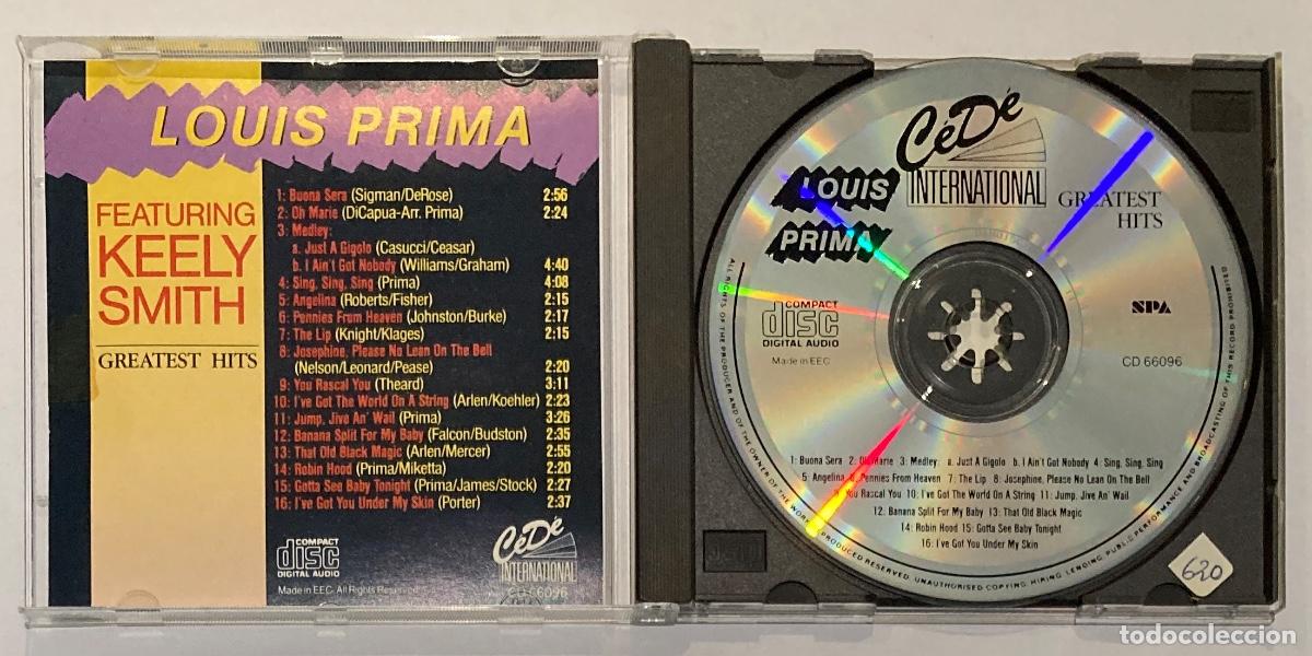 CDs de m&uacute;sica: LOUIS PRIMA. FEATURING KEELY SMITH. GREATEST HITS (0303CD) - Foto 3